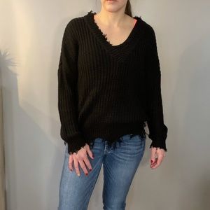 Black Deconstructed sweater